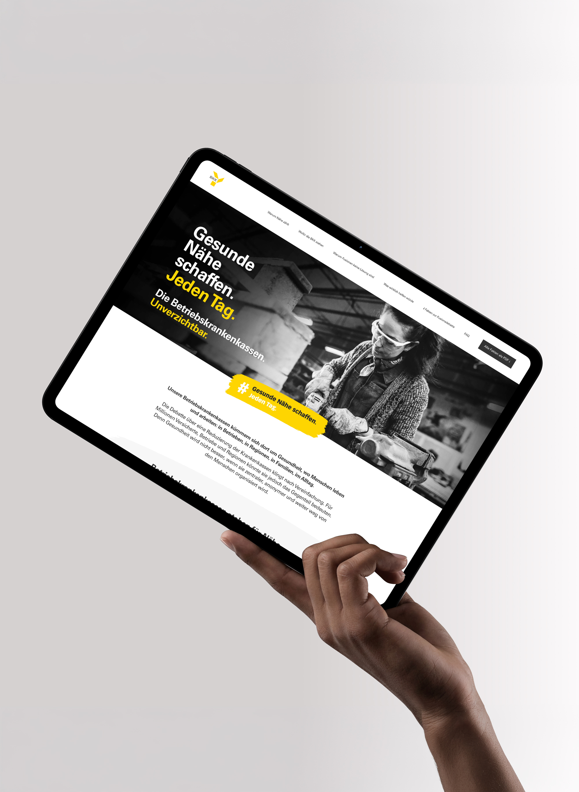 Kampagnen-Website Gesunde Nähe